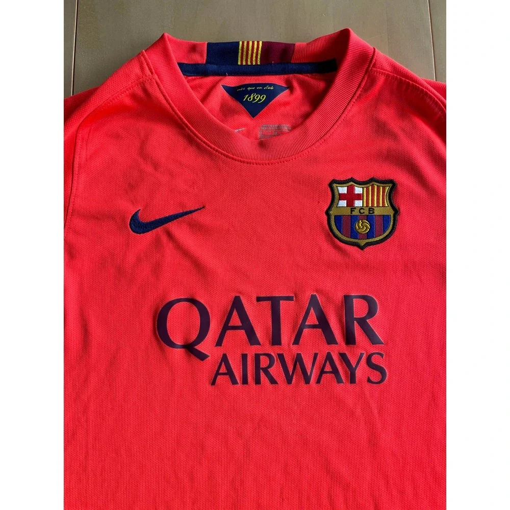 Nike FC Barcelona 2014 2015 Away Soccer Jersey Shorts Kit Youth M 10-12 Years